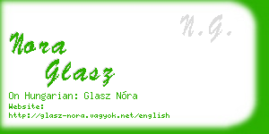 nora glasz business card